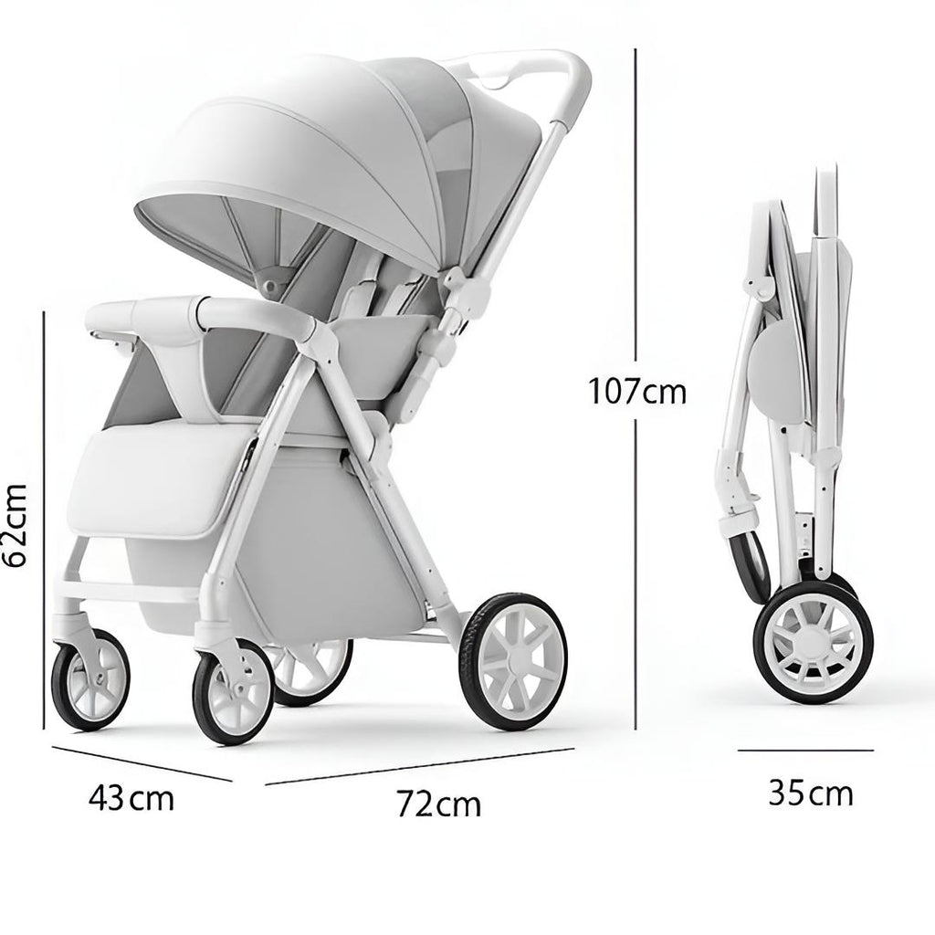 Poussette BabyPorta Pliable Gris