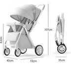 Poussette BabyPorta Pliable Gris