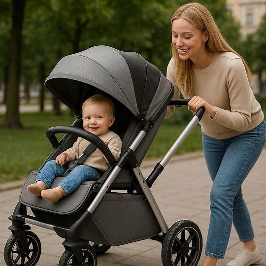 Poussette BabyPorta Pliable Gris